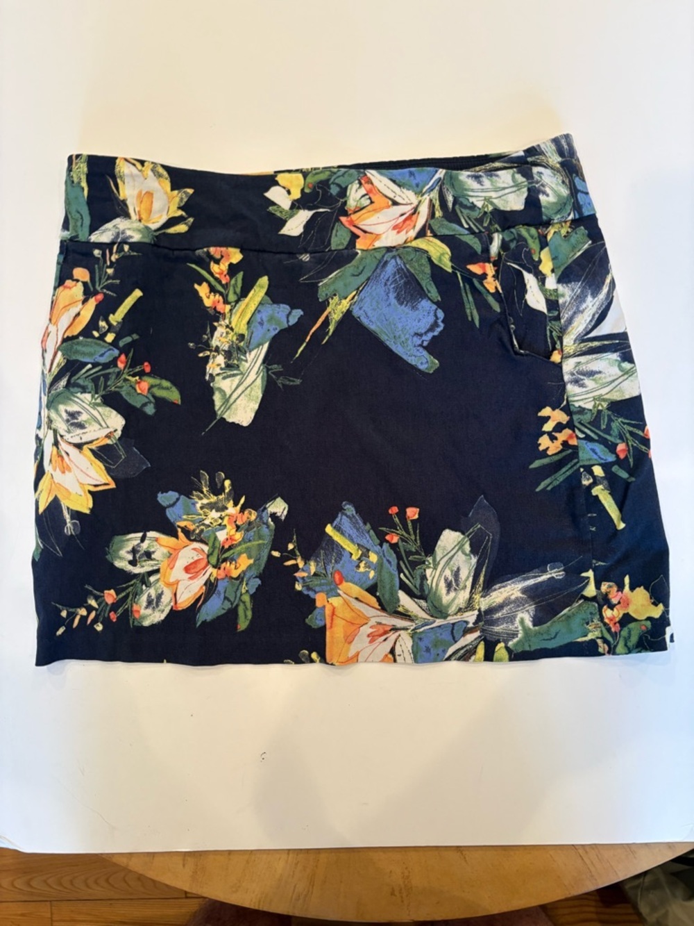 Zac & Rachel Navy Floral Mini Skirt